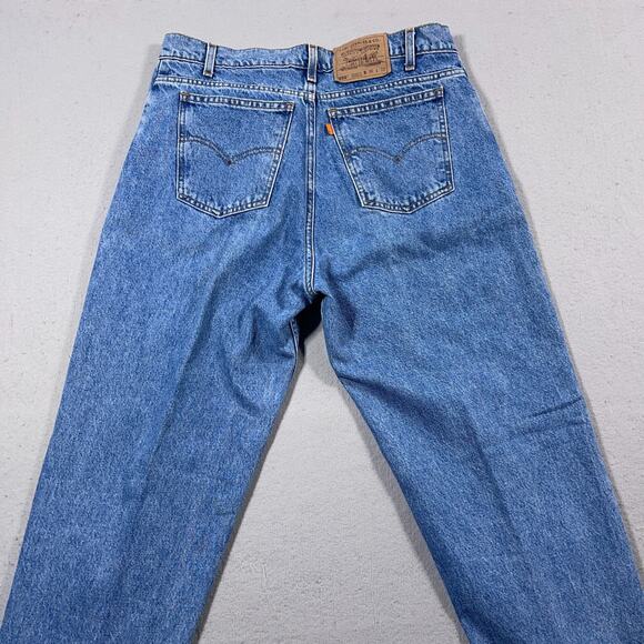 VTG Levi's 550 Jeans‎ Men 36x32 Relaxed Fit Tapered Redwing Orange Tab 90s - Picture 9 of 12